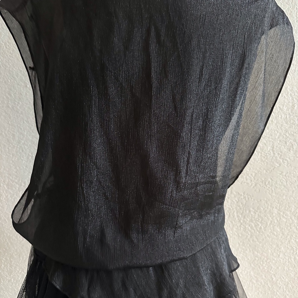 Elegant Black Blouse with Pearl Accents NWOT - Picture 6 of 10